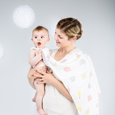 Von Müttern für Mütter Aktion: Blogger-Mamas designen Wickeltücher für die neue Babymoov-Kollketion