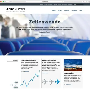Erste Ausgabe erschienen: ADVERMA entwickelt MTU AEROREPORT als Onlinemagazin