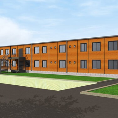 Holzsystembau statt Container