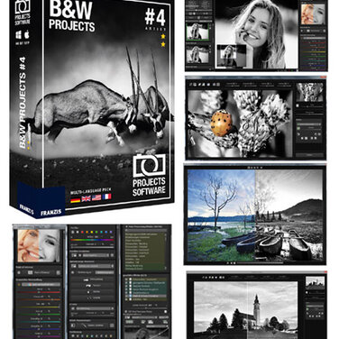 Schwarz-Fotosoftware - Black & White projects 4 - präzise Schwarzweiß-Bildentwicklung und Kunst in Monochrom