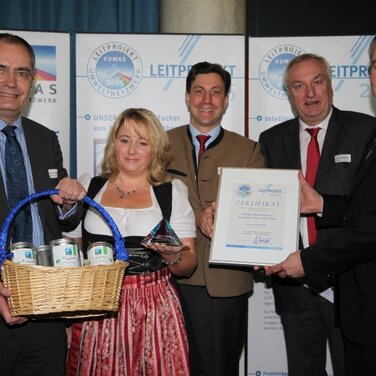 UNSER LAND BIO Zucker - Auszeichnung zum KUMAS Leitprojekt 2015