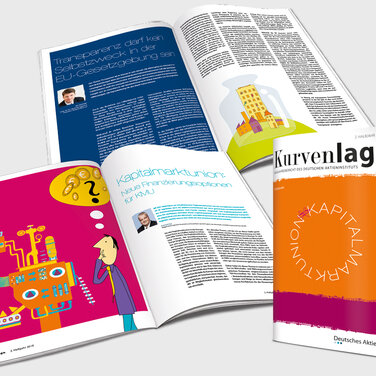 Für das Deutsche Aktieninstitut realisiert Pantos die neue Ausgabe der Kurvenlage.