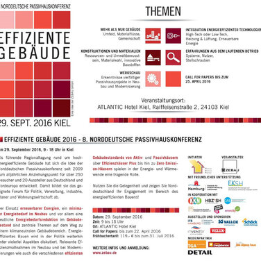 Effiziente Gebäude 2016 - 8. Norddeutsche Passivhauskonferenz