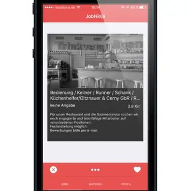 JobNinja vermittelt Jobs per Wischgeste auf Smartphone