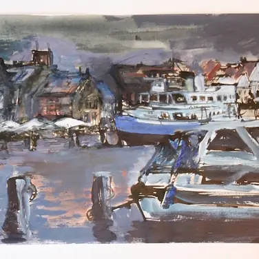 Eröffnung Kunstausstellung Franz Kottmeier im Künstlercafé & Wortwerke in Husum