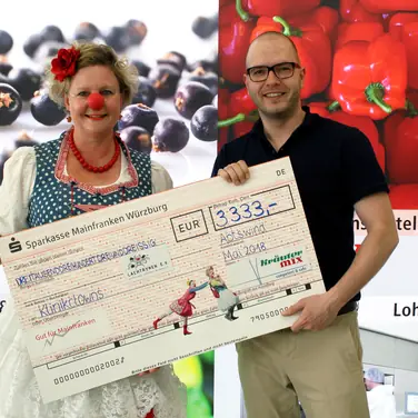 Kräuter Mix spendet 3333 Euro an die Klinikclowns