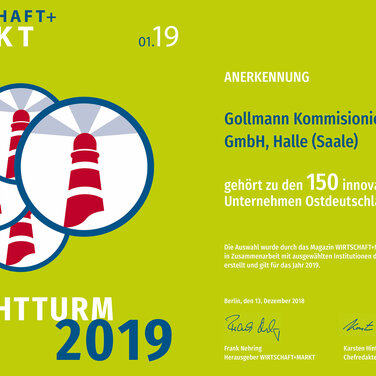 Gollmann zählt zu den innovativsten Unternehmen Ostdeutschlands