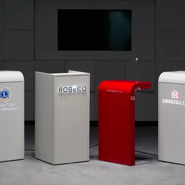 Neue Rednerpulte: Für Auge und Ohr