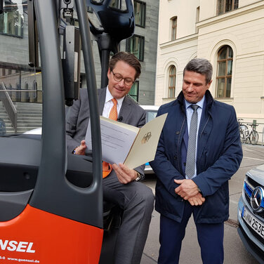 Günsel Fördertechnik und Fahrzeugbau GmbH aus Leipzig erhält von BMVI Fördermittel für wasserstoffbetriebene Flurförderzeuge