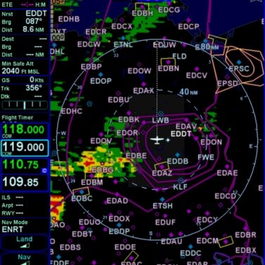 sky[nav]pro™ Wetter- und Traffic nun auch für AVIDYNE: Neue Schnittstelle zu AVIDYNE IFD100 und ForeFlight Mobile