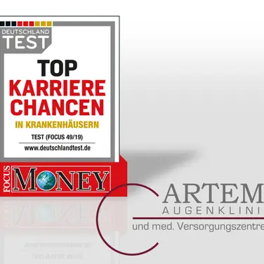 Das Magazin Focus zeichnete ARTEMIS mit dem Deutschlandtest-Siegel "Top-Karrierechancen in Krankenhäusern" aus