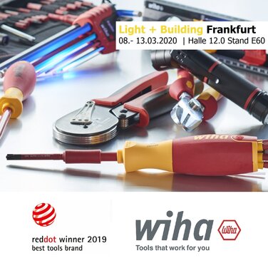 Handwerkzeughersteller Wiha kündigt auf Frankfurter Light + Building Neuheiten-Feuerwerk an