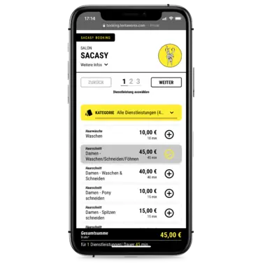 Sacasy Booking - Das online Buchungssystem für Friseure, Spas und Beautysalons