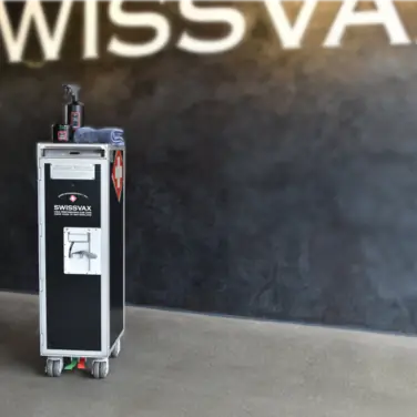 Swissvax funktionieren Trolley aus der Luftfahrt um