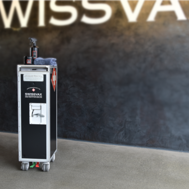 Swissvax funktionieren Trolley aus der Luftfahrt um