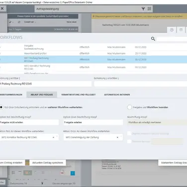 Digitale Workflow Funktionen für Ihr Unternehmen dank Dokumentenmanagement PaperOffice DMS
