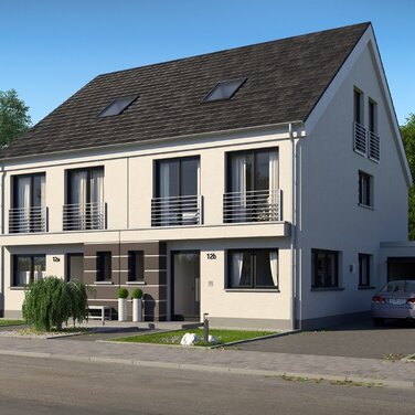 Wohnraum für Familien: KSK-Immobilien hat zehn Neubau-Doppelhaushälften in Niederkassel vermittelt.