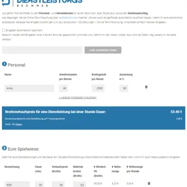 Fair kalkuliert mit dem Dienstleistungsrechner für die Beautybranche