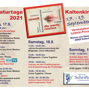 Literaturtage in Kaltenkirchen mit Schülerwettbewerb