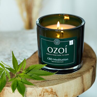 Zur Entspannung: Duftkerzen mit natürlichem CBD von OZOÍ