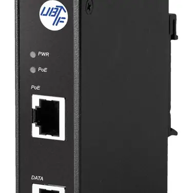 PoE Power over Gigabit Ethernet Injector (Midspan) für 12V DC bis 55V DC zur Montage im Schaltschrank
