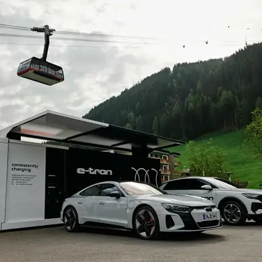 Weltwirtschaftsforum in Davos: nachhaltige Mobilität vor malerischer Bergkulisse