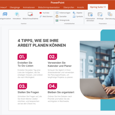 iSpring Suite 11 Oberflache
