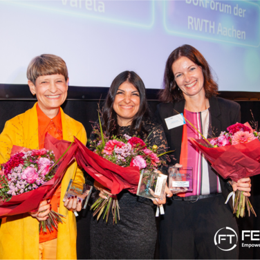Die drei Preisträgerinnen des Femtec Award 2022
