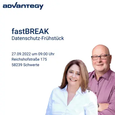 Uta Rusch und Uwe Rusch als Experten auf dem Datenschutz-Frühstück.