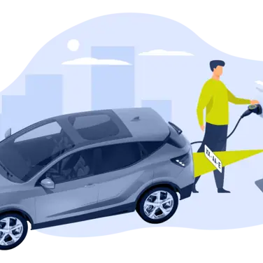 Illustration der E-Ladesäulen von Avantpark
