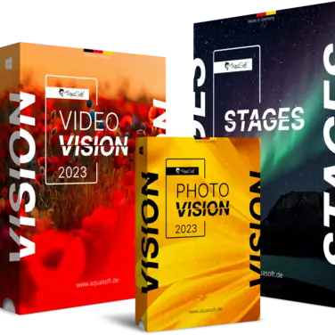 Neu von AquaSoft: Photo Vision, Video Vision und Stages 2023