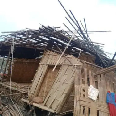 Zyklon Mocha zerstört Gebäude in Myanmar