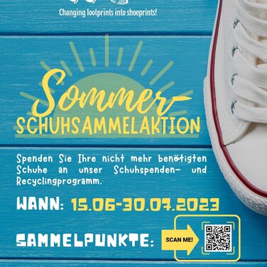 Poster zur Sommer-Schuhsammelaktion