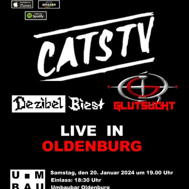 DeutschRockNacht mit Cats TV, GLUTSUCHT & Dezibel Biest