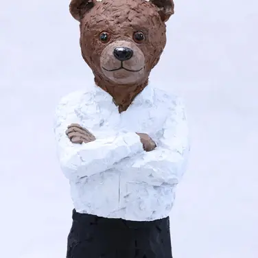 Stephan Balkenhol Teddybär Bronze