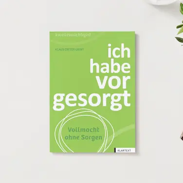 Buchcover des Ratgebers "ich habe vorgesorgt"