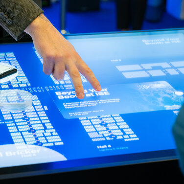Scape X® Powering the ISE Rebooking Area in 2025. Object Recognition and Multitouch interaction.