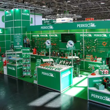 Der PERKEO-Messestand auf der DACH+HOLZ