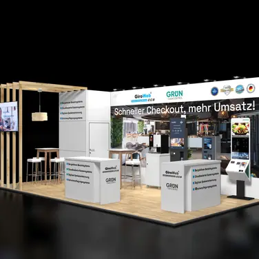 Visualisierung: GiroWeb auf Messestand 304 in IT-Halle A2 der Internorga in Hamburg