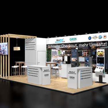 Visualisierung: GiroWeb auf Messestand 304 in IT-Halle A2 der Internorga in Hamburg