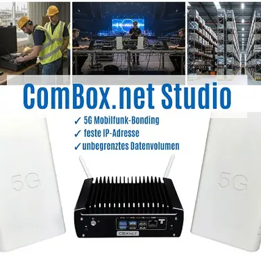 ComBox.net Studio liefert Internet für Baustellen, Events und KMU