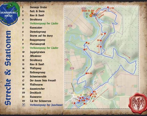 Die Jagd auf den Drachen kann beginnen: Finale Strecke und Stationen des Obstacle Course Run DragonheartBattle