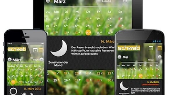 Mond bestimmt den Rhythmus: Neue App von ADVERMA für Schwab Rollrasen