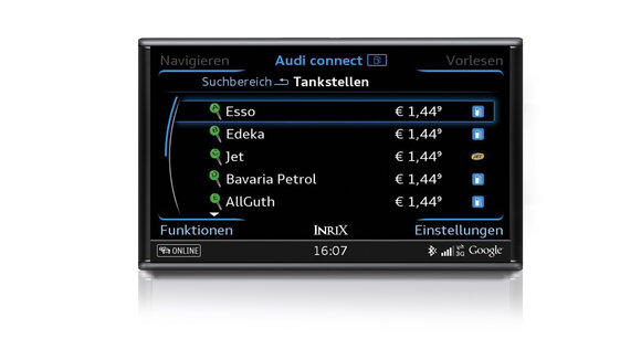 Schnell die günstigste Tankstelle finden: Neuer Service von Audi connect