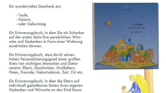 Einzigartiges Taufgeschenk: personalisiertes Kinderbuch jetzt mit neuen Erweiterungen.