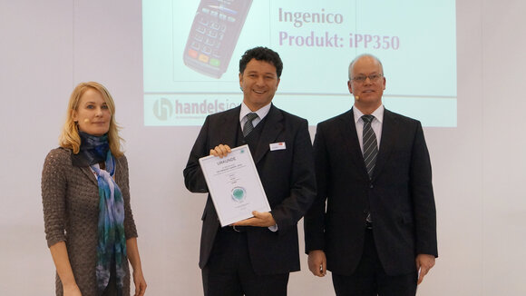 Auszeichnung für Ingenicos Basisterminal iPP350 mit girogo-Funktion