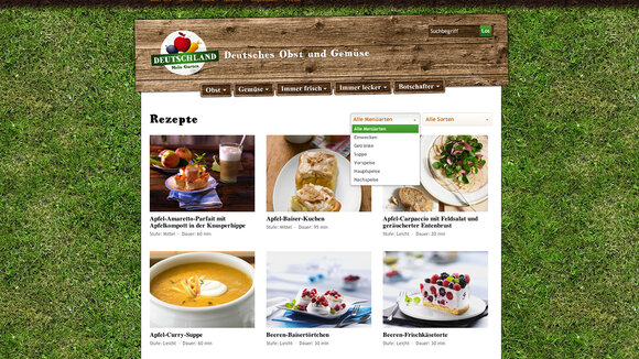Kochen, Backen und Einwecken mit „Deutschland – Mein Garten.“: Die große Rezeptdatenbank für Obst und Gemüse