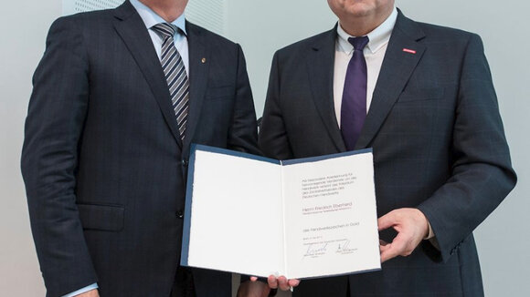 Auszeichnung „Handwerkszeichen in Gold"