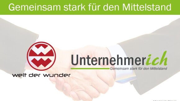 Unternehmerich und Welt der Wunder gehen Partnerschaft ein
