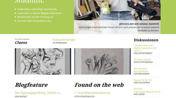 Wegweiser durch den Studienbewerbungsdschungel, precore.net im neuen Glanz